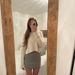 Size small plaid skirt brown tan fall stretchy